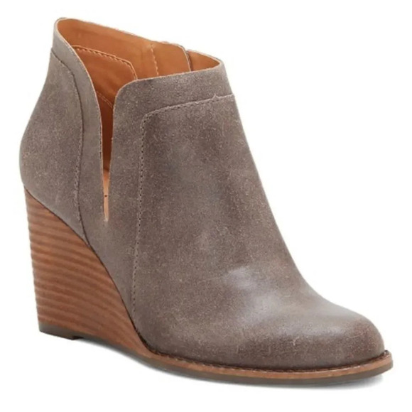 Lucky Brand Storm Yabba Leather Wedge Bootie - Picture 1 of 5